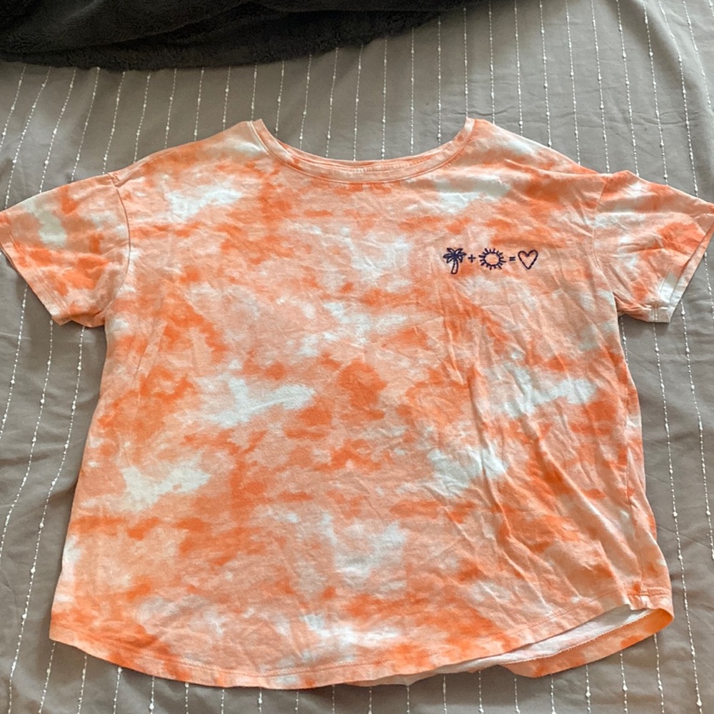 Pink/orange tie dye tee